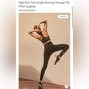 NWOT Free People Running Through My Mind high-rise leggings